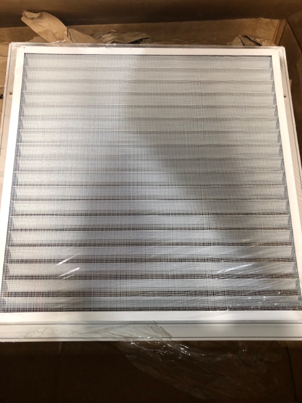 Photo 3 of 13.9"w X 13.9"h Shed Vent, Hon&Guan Aluminum Alloy Gable Vent, Door Vents For Interior Doors Dryer Vent Covers For Wall House[Outer Dimensions: 16"x 16"h]. 16" x 16" Aluminum Alloy