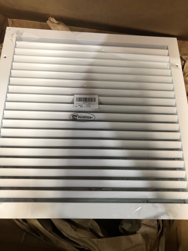 Photo 2 of 13.9"w X 13.9"h Shed Vent, Hon&Guan Aluminum Alloy Gable Vent, Door Vents For Interior Doors Dryer Vent Covers For Wall House[Outer Dimensions: 16"x 16"h]. 16" x 16" Aluminum Alloy