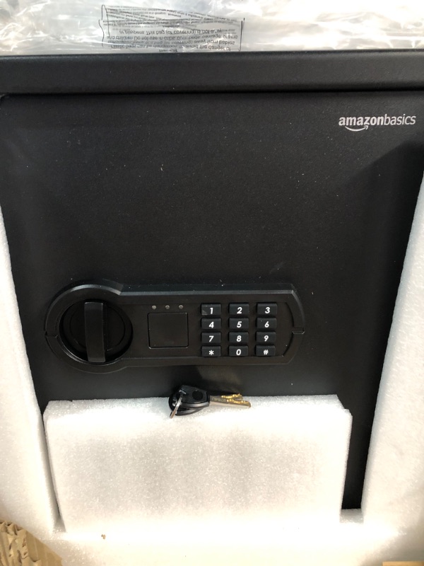 Photo 3 of *SEE NOTES* Amazon Basics Steel Home Security Safe with Programmable Keypad - 1.52 Cubic Feet, 13.8 x 13 x 16.5 Inches, Black 