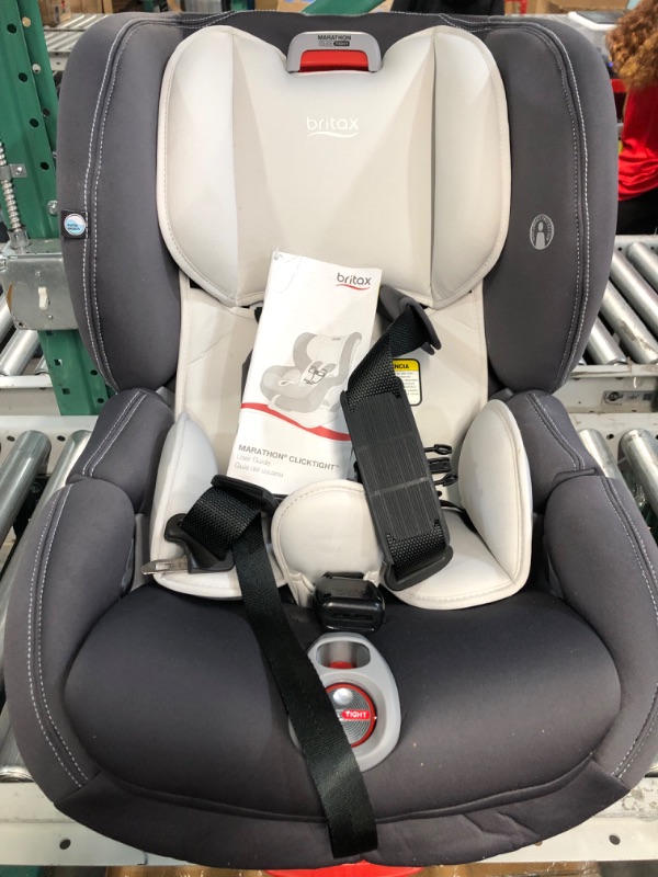 Photo 2 of *USED & DIRTY, SEE PHOTOS* Britax Marathon Clicktight Convertible Car Seat, Mod Ivory SafeWash