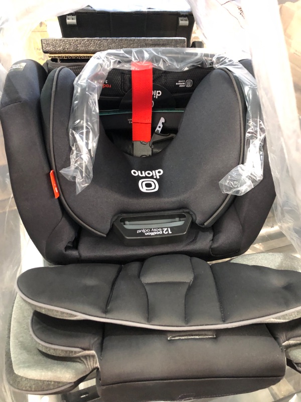 Photo 2 of Diono Radian 3QX 4-in-1 Rear & Forward Facing Convertible Car Seat, Safe+ Engineering 3 Stage Infant Protection, 10 Years 1 Car Seat, Ultimate Protection, Slim Fit 3 Across, Black Jet