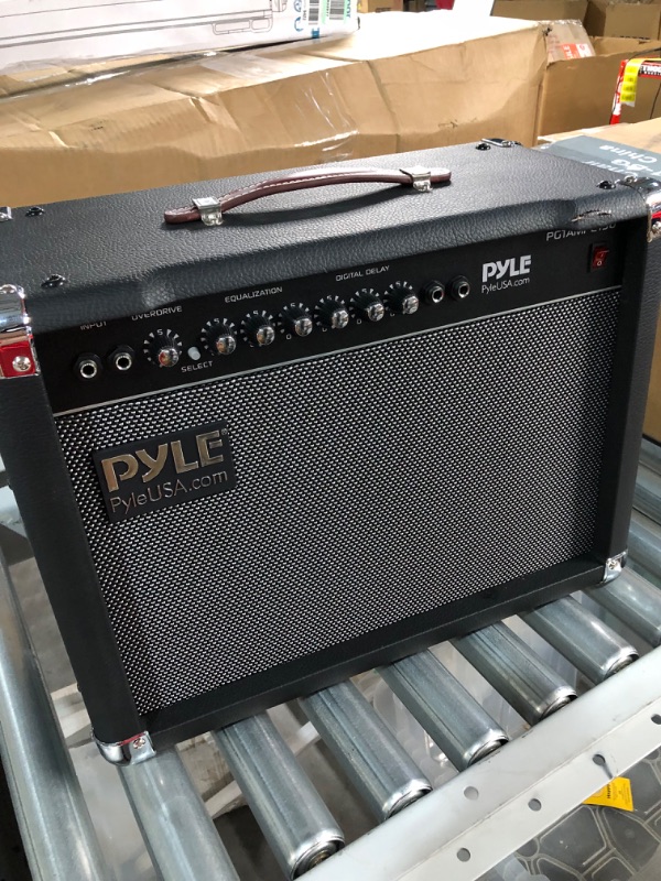 Photo 2 of PyleUsa Portable Electric Guitar Amplifier,40 Watt Power,Two 6” & 8” High-Definition Speaker Cones, Bass, Dual Inputs