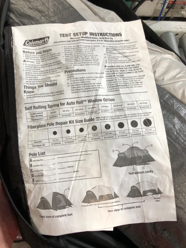 Photo 5 of **USED/DIRTY**
Coleman 8-Person Tent for Camping | Montana Tent with Easy Setup, Green