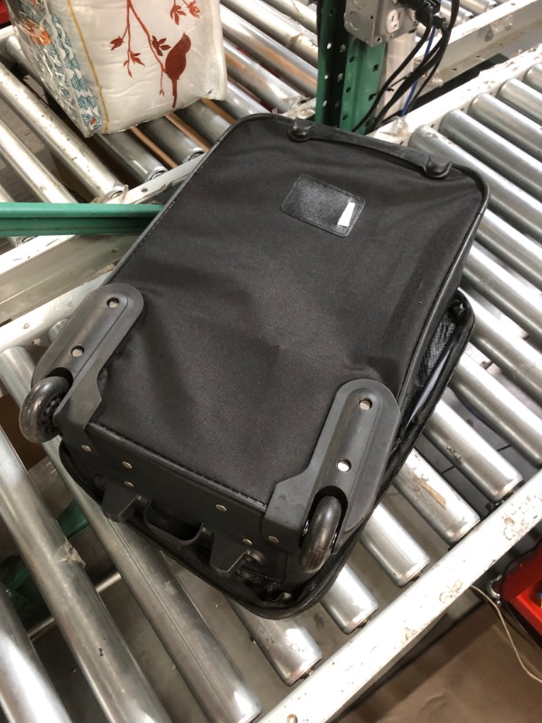 Photo 1 of **PARTS ONLY** Rockland Fashion Softside Upright Luggage Set, Black, 2-Piece (14/19)
