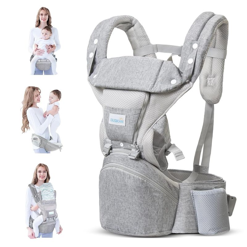 Photo 1 of Baby Carrier Newborn to Toddler, BIUSIKAN Premium Fabric 6-in-1 Baby 