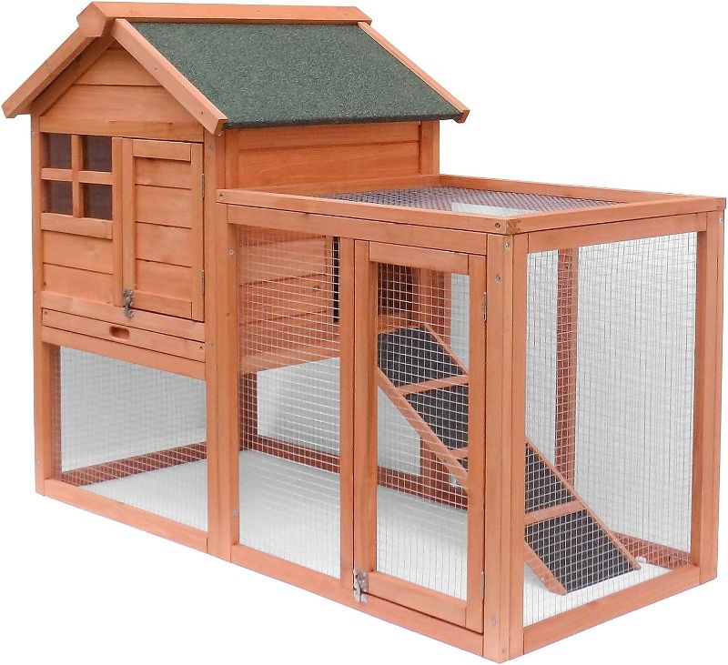 Photo 1 of (STOCK PHOTO FOR SAMPLE ONLY) - Morhome Chicken Coop Large Wooden Outdoor Bunny Rabbit Hutch Hen Cage 