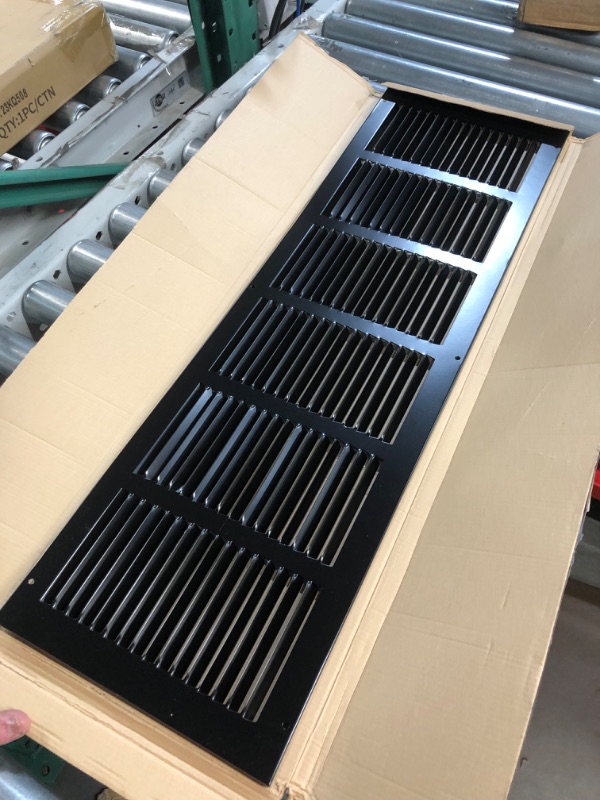 Photo 3 of ***BLACK***30"w X 8"h Steel Return Air Grilles - Sidewall and Ceiling - HVAC Duct Cover - Black