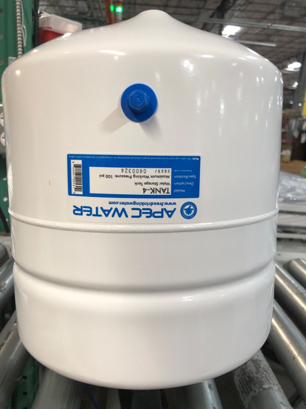 Photo 3 of * used item *
APEC Water Systems TANK-4 4 Gallon Residential Pre-Pressurized Reverse Osmosis Water Storage Tank  

parts are missing ** jusy buy the parts **