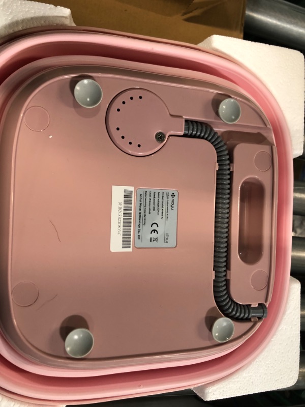 Photo 6 of * no power cord *
Portable Washing Machine Mini Washer with Drain Basket, Foldable Small Pink (110V US Plug)