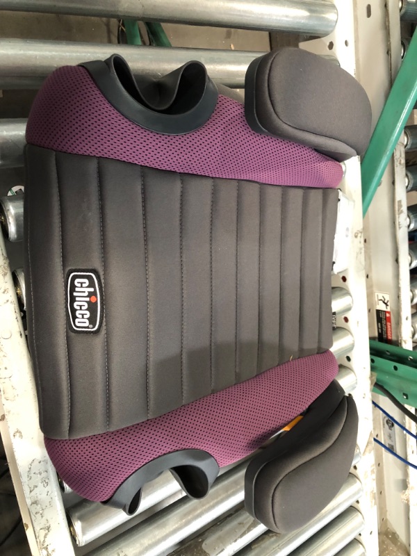 Photo 6 of Chicco GoFit Backless Booster Car Seat, Travel Booster Seat for Car, 40-110 lbs, Grape/Purple