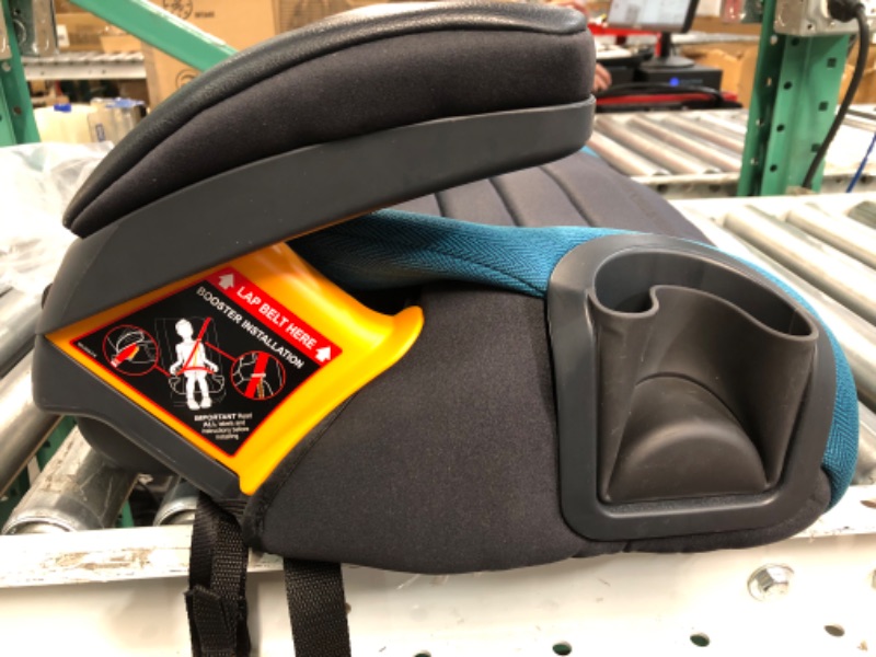 Photo 3 of Chicco GoFit Plus Backless Booster Car Seat with Quick-Release Latch, 40-110 lbs. Stream/Blue 