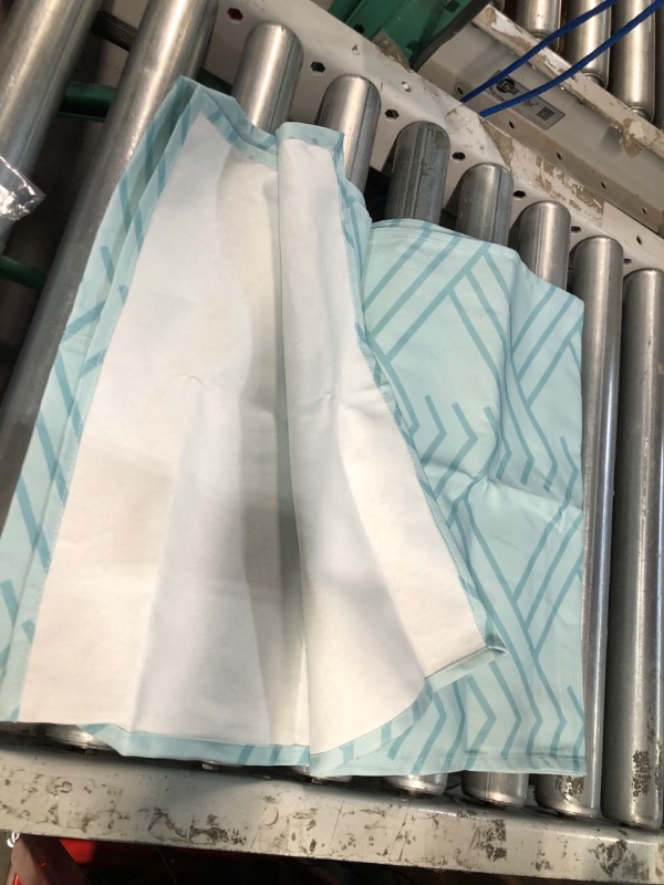 Photo 4 of Monochrome Zig Zag Pattern Table Runner - 16 x 72 - Cotton Blend - Teal