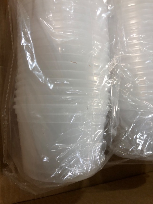 Photo 3 of [48Set - 16oz.] Plastic Deli Food Storage Containers With Plastic Lids, Disposable 16 oz.
