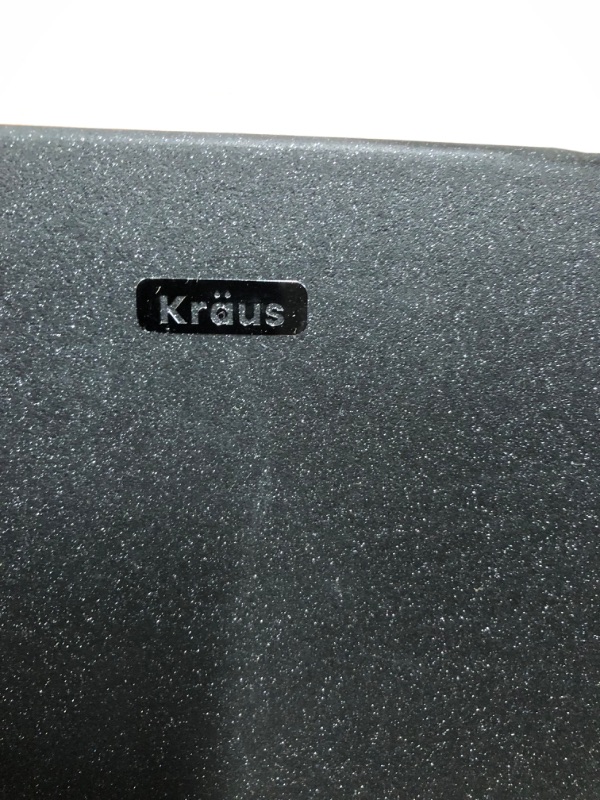 Photo 4 of ***MAJOR DAMAGE - NOT FUNCTIONAL - SEE NOTES***
KRAUS Forteza™ 32” Undermount Single Bowl Granite Kitchen Sink in Black,31.75 Undermount