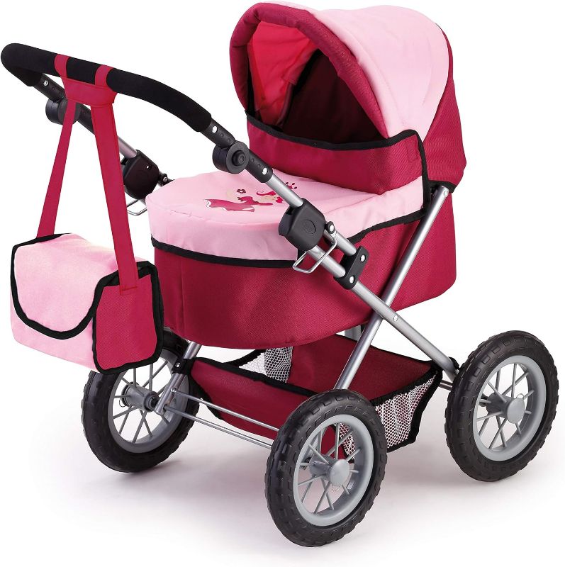 Photo 1 of Bayer Design Baby Doll Trendy Pram - Bordeaux, Red and Pink
