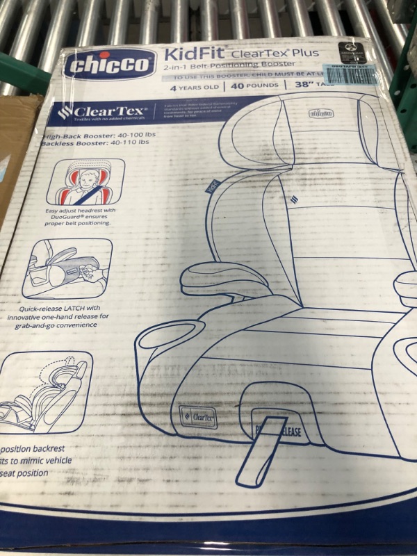 Photo 2 of Chicco KidFit ClearTex Plus 2-in-1 Belt-Positioning Booster Car Seat, Backless and High Back Booster Seat, for Children Aged 4 Years and up and 40-100 lbs. | Lilac/Purple KidFit Plus with ClearTex® No Chemicals Lilac