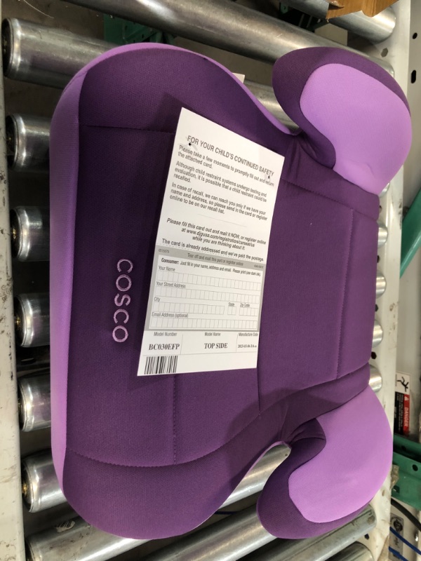 Photo 3 of Cosco Topside Booster Car Seat - Easy to Move, Lightweight Design (Grape), 1 Count 