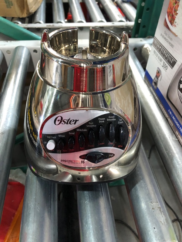 Photo 3 of *SEE NOTES* Oster Core 16-Speed Blender with Glass Jar, 006878. Stainless Steel Brushed Chrome Blender