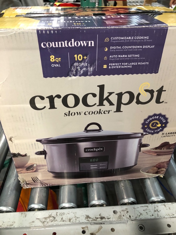 Photo 2 of ***PARTS ONLY*** Crockpot 8 Qt. Countdown Slow Cooker - Dark Stainless Steel