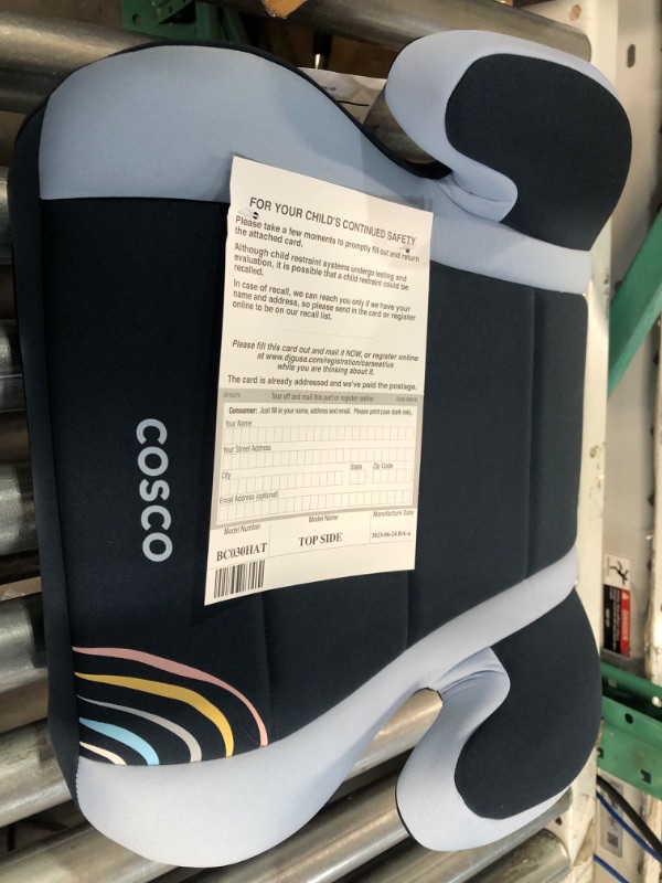 Photo 5 of Cosco Topside Backless Booster Car Seat, Lightweight 40-100 lbs, Rainbow