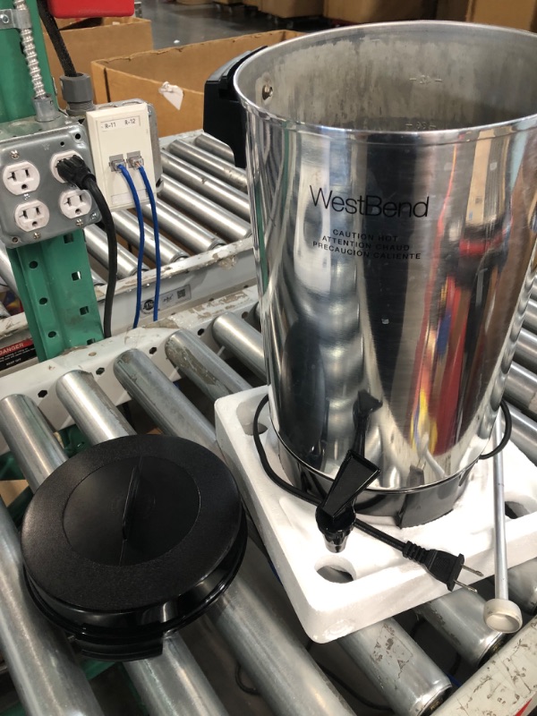 Photo 4 of **PARTS ONLY**
West Bend 58002 Highly Polished Aluminum Commercial Coffee Urn 42-Cup, Silver