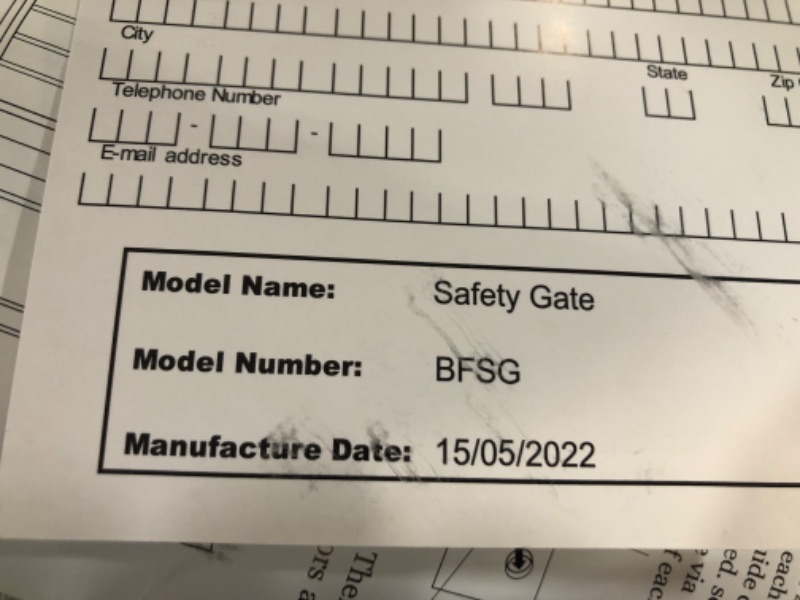 Photo 3 of BalanceFrom Easy Walk-Thru Safety Gate White 30-inch Tall, No Caps Fits 29.1 - 33.8" Wide