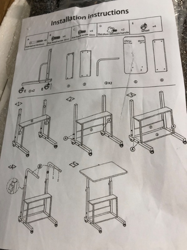 Photo 5 of Dekhaoxe Adjustable Table Student Computer Desk Portable Home Office  31.5 * 15.7 in Oak