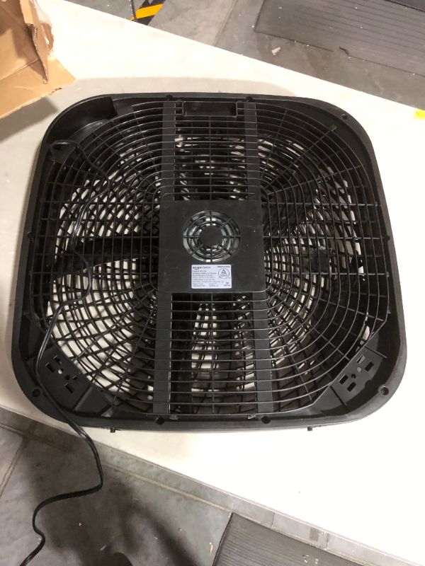 Photo 2 of ***DAMAGED - NONFUNCTIONAL - SEE NOTES***
Amazon Basics 3 Speed Box Fan, 20-Inch- Black