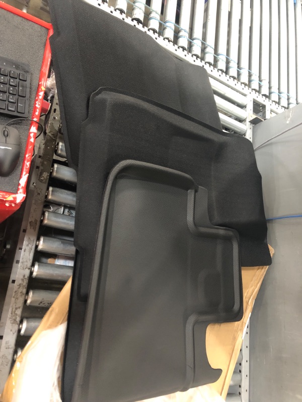 Photo 2 of CarQiWireless Floor Mats All Weather for Tesla Model Y 2021 2022 2023 Accessories Car Trunk Mat Black