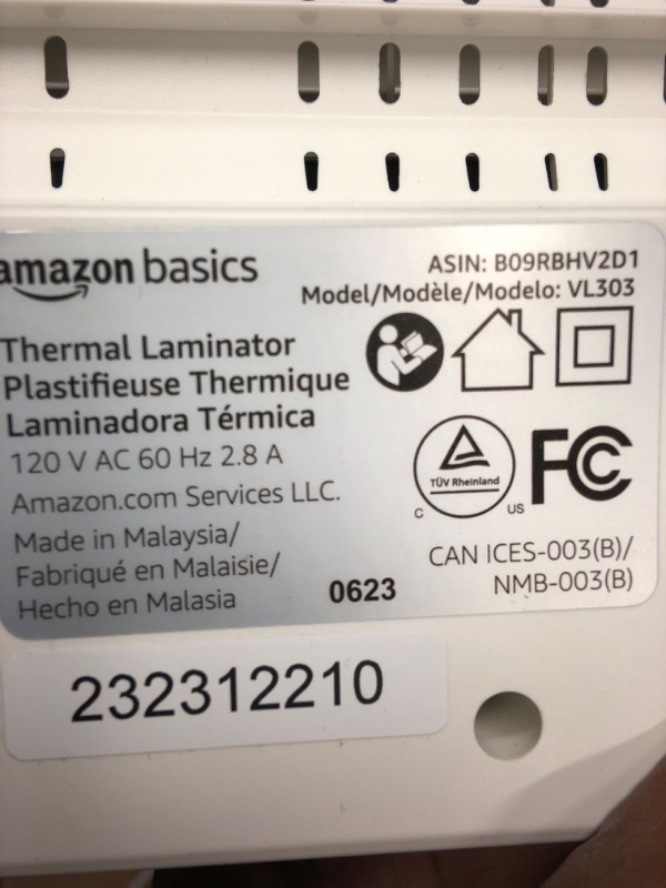 Photo 3 of Amazon Basics 12-Inch Thermal Laminator Machine 12-Inch Laminator