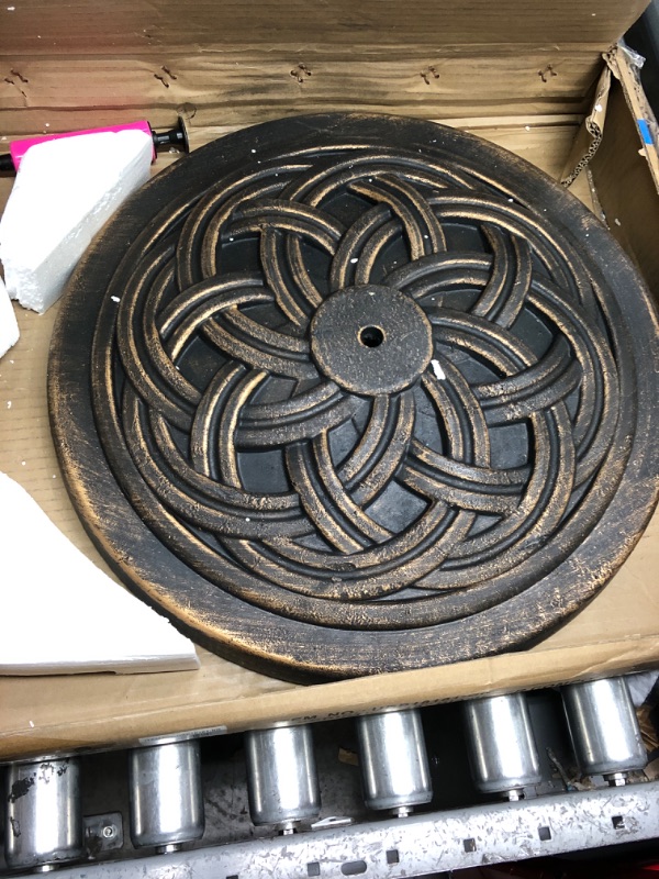 Photo 1 of "MISSING POLE" DC America Ubp18181-br 18-inch Cast Stone Umbrella Base