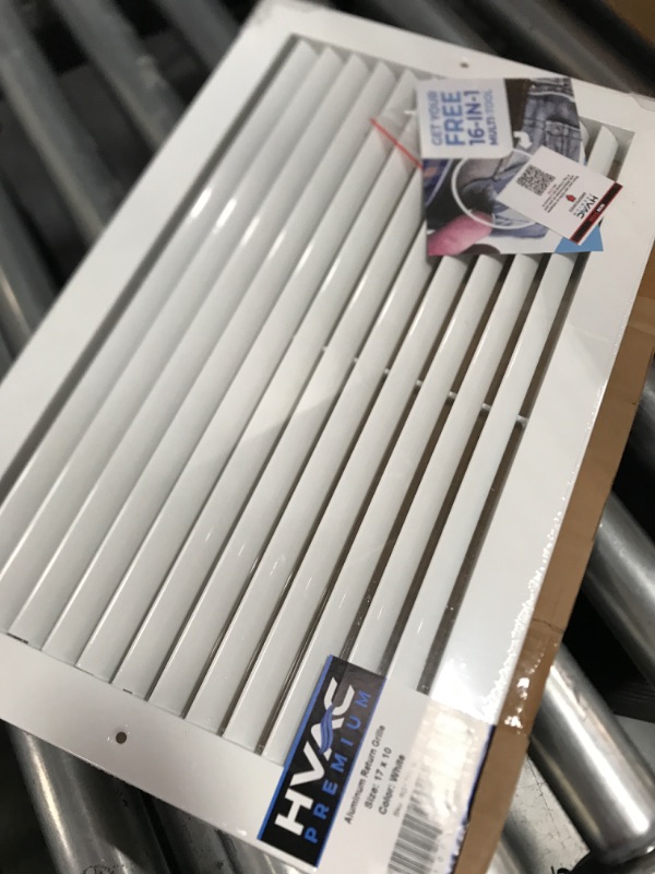 Photo 2 of 17" X 10" Aluminum Return Grille - Easy Air Flow - Linear Bar Grilles [Outer Dimensions: 19.5"w X 12.5"h] 17 X 10