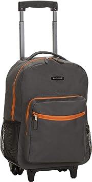 Photo 1 of **USED**
Rockland Double Handle Rolling Backpack, Charcoal, 17-Inch