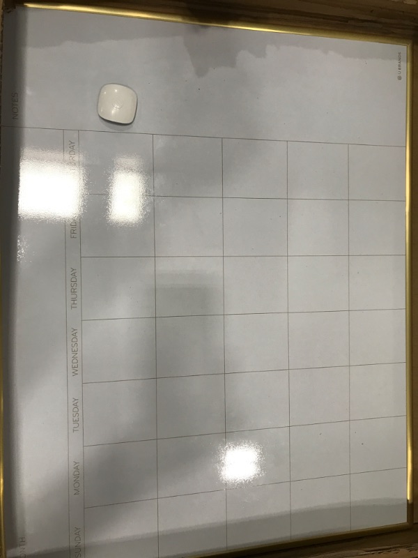 Photo 2 of U Brands Magnetic Monthly Calendar Dry Erase Board, 16 x 20 Inches, Gold Aluminum Frame - 364U00-01 Aluminum 16'' x 20'' Gold