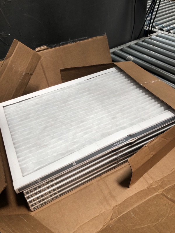 Photo 2 of Amazon Basics Merv 11 AC Furnace Air Filter - 16'' x 25'' x 1'', 6-Pack 16x25x1 Merv 11