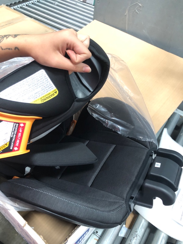 Photo 3 of Chicco KidFit ClearTex Plus 2-in-1 Belt-Positioning Booster Car Seat, Backless and High Back Booster Seat, for Children Aged 4 Years and up and 40-100 lbs. | Obsidian/Black KidFit Plus with ClearTex® No Chemicals Obsidian