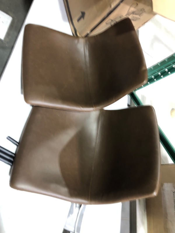 Photo 1 of ***MISSING HARDWARE***
Signature Design by Ashley Centiar 24" Counter Height Modern Bucket Barstool 2 Count, Brown