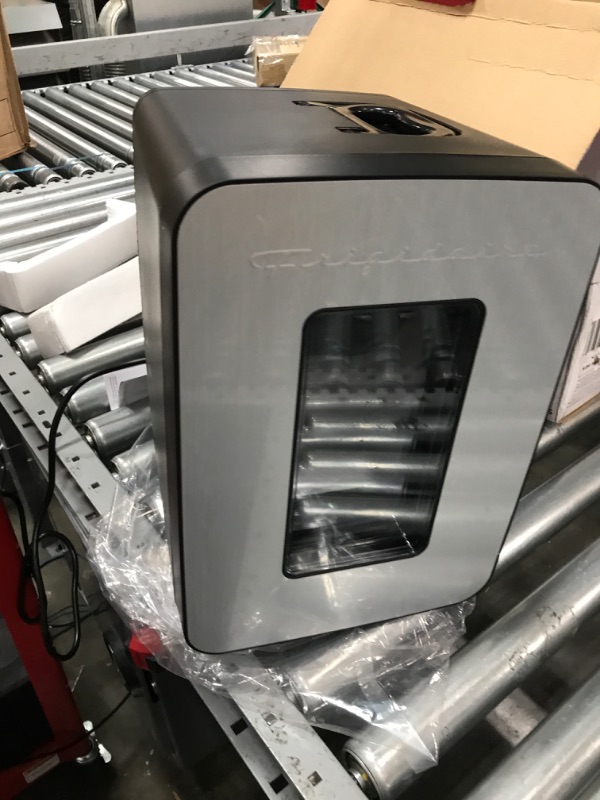 Photo 1 of ***MAJOR DAMAGE - NONFUNCTIONAL - SEE NOTES***
FRIGIDAIRE Portable 10L, 15-can Mini Fridge Brushed Stainless Rugged Refrigerator
