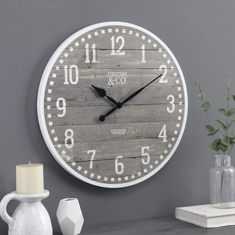 Photo 1 of ***NO BATTERIES - UNABLE TO TEST***
FirsTime Co. 20 Arlo Gray Wall Clock, Light