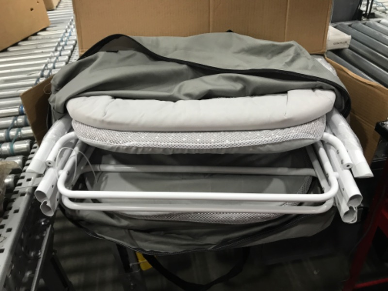 Photo 2 of Dream On Me Traveler Portable Bassinet in Cloud Grey, Lightweight and Breathable Mesh Design, Easy to Clean and Fold Baby Bassinet - Carry Bag Included