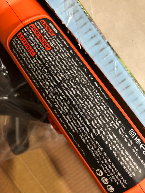 Photo 4 of * Stripped gears on head * sold for parts/repair *
BLACK+DECKER String Trimmer with Auto Feed, Electric, 6.5-Amp, 14-Inch (BESTA510)