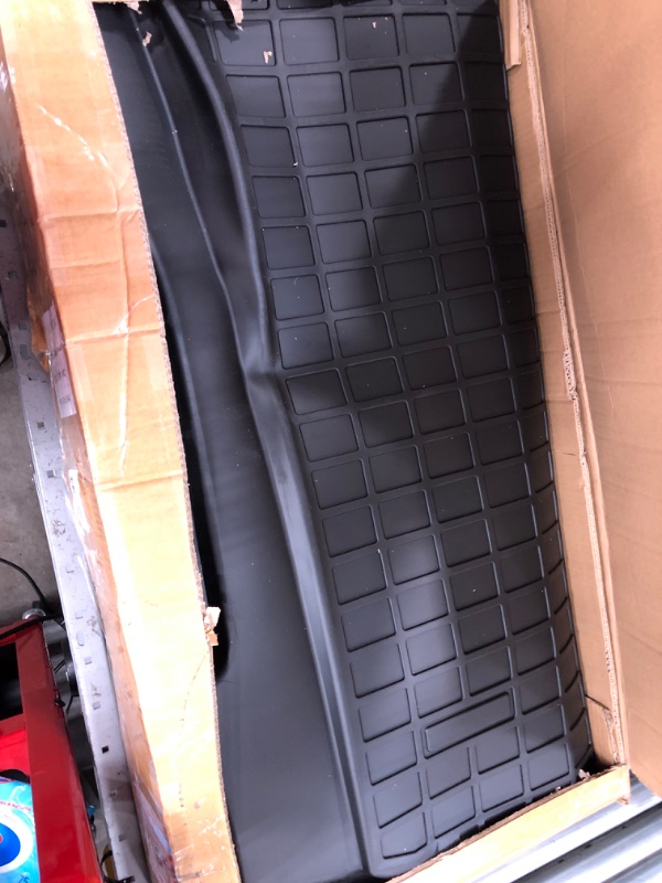 Photo 2 of Bomely Fit 2021 2022 2023 Tesla Model 3 Floor Mats Trunk Mats Frunk Mat Rear Storage Trunk Liner TPE Cargo Liners All Weather Tesla Model 3 Accessories (Set of 6 Mats 2021+)