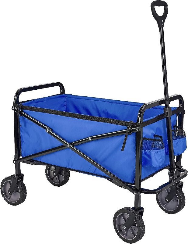 Photo 1 of 
Amazon Basics Collapsible Folding Outdoor Utility Wagon with Cover Bag, Blue
Color:Blue