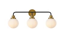 Photo 1 of *Similar to stock photo* Elegant Lighting 3 Light 28" Wide Vanity Light with Frosted Glass Shades
