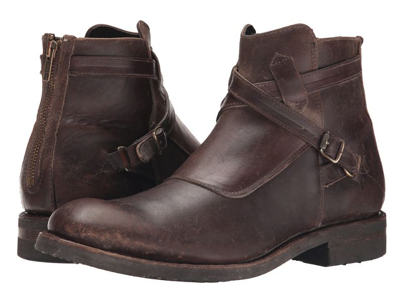 Photo 1 of Frye Stone Cross Strap (Espresso Polished Stonewash) Men's Pull-on Boots