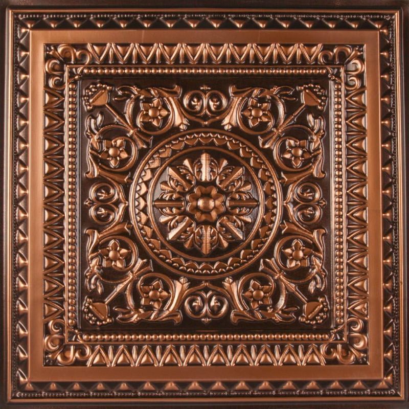 Photo 1 of 
uDecor Marseille Antique Copper 2 ft. x 2 ft. Lay-in or Glue Up Ceiling Tile - Box of 10
Size:2x2