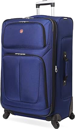 Photo 1 of *MINOR TEAR SEE PHOTO*
SwissGear Sion Softside Expandable Roller Luggage, Blue, Checked-Large 29-Inch