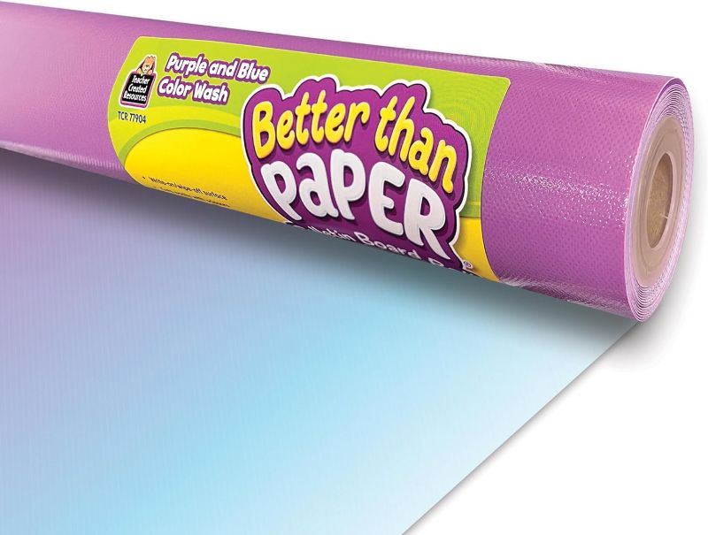 Photo 1 of Teacher Created Resources Purple and Blue Color Wash Better Than Paper Bulletin Board Roll 