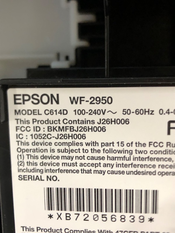 Photo 3 of Epson Workforce WF-2950 All-in-One Wireless Color Inkjet Printer for Home Office, Black - Print Scan Copy Fax - 2.4" LCD, 33 ppm, 5760 x 1440 dpi, Auto Duplex Printing, 30-Sheet ADF