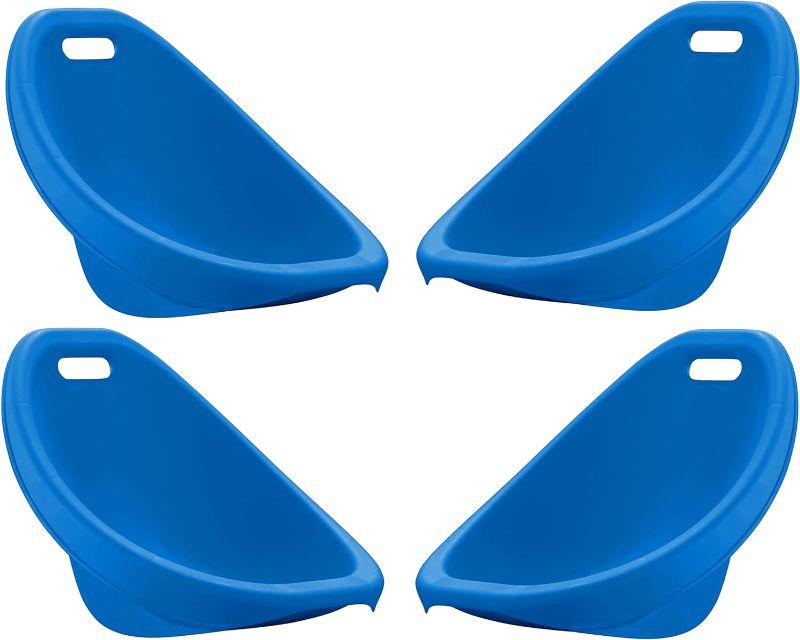 Photo 1 of American Plastic Toys Little Kids (4-Pack, Blue), Stackable, Lightweight, & Portable, Reading, Gaming, TV, Outdoor & Indoor, 50lb Max Scoop Rocker
